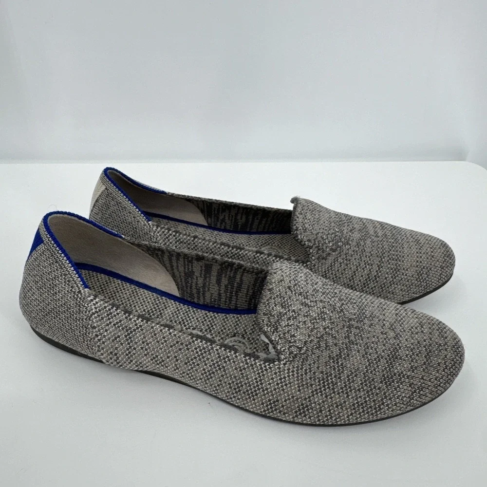 Rothy's Gray Taupe Heathered Loafers Women's 7.5 Casual Quite Luxury Minimalist